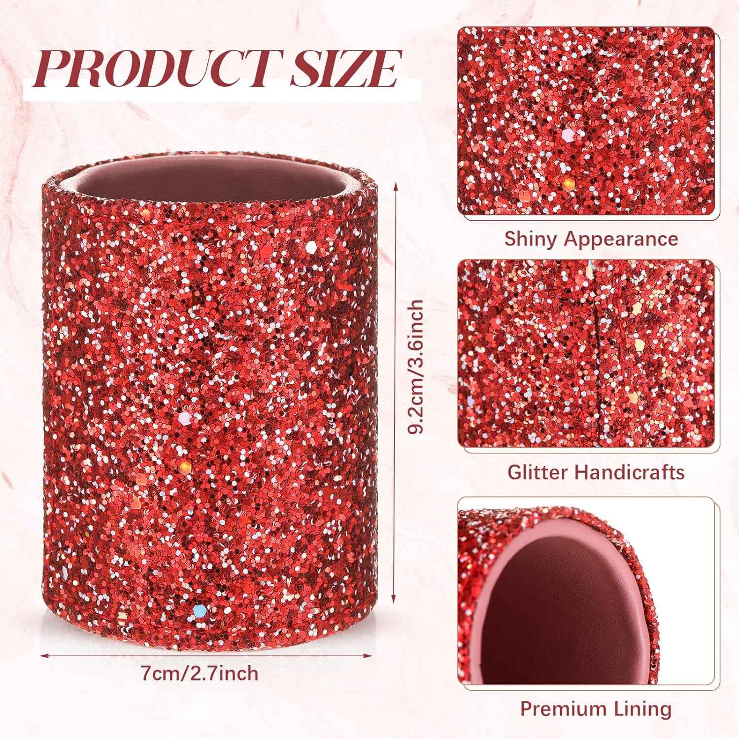 8Pcs Crystal Glitter Ballpoint Pens with Pen Holder for Desk Organizer - TTpen