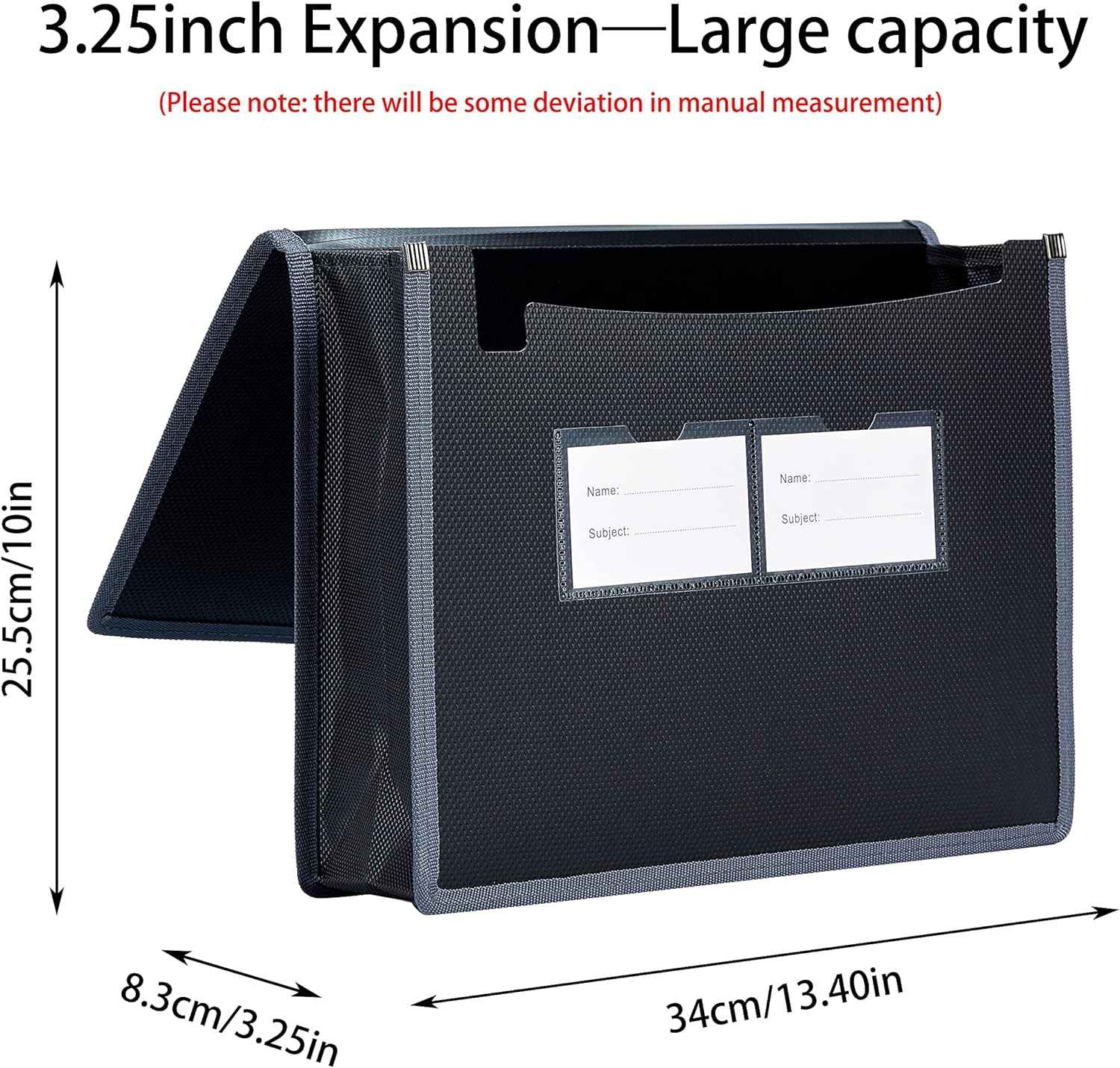 4 Pack Plastic Expanding File Wallet Document Organizer A4 Letter Black - TTpen