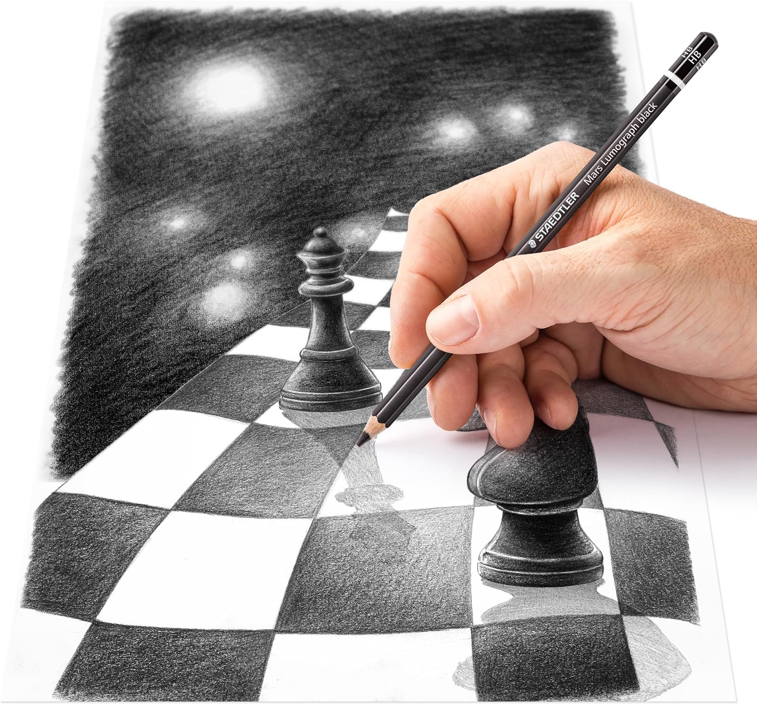 STAEDTLER Mars Lumograph Black Art Pencils,100B-HB,12 Pack