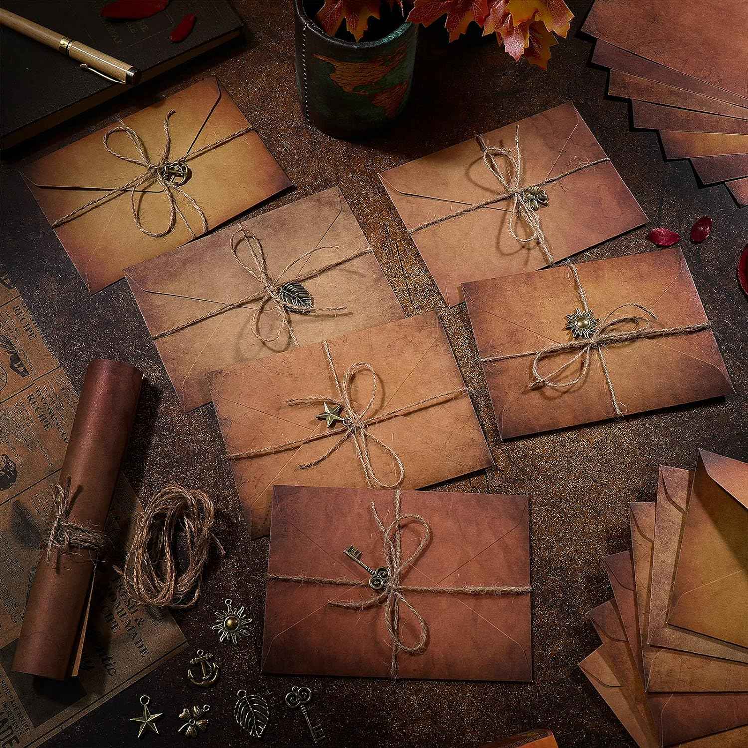 60PCS Vintage Stationary Paper and Envelopes Set - TTpen