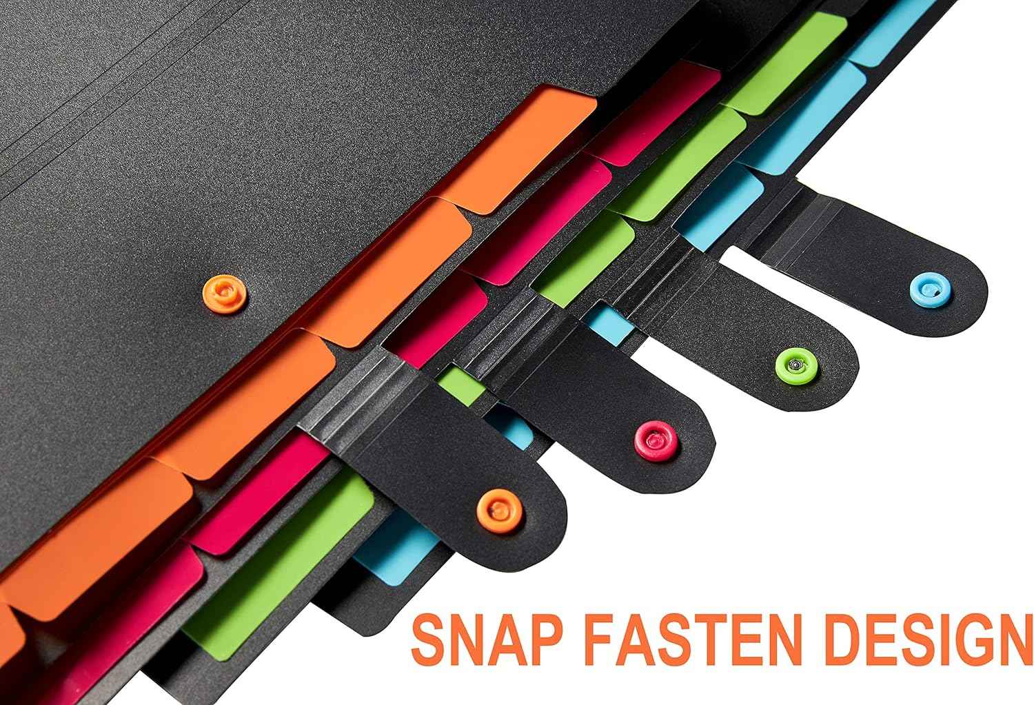 4 Pack Expanding File Folders with 6 Pockets,A4 Letter Size - TTpen