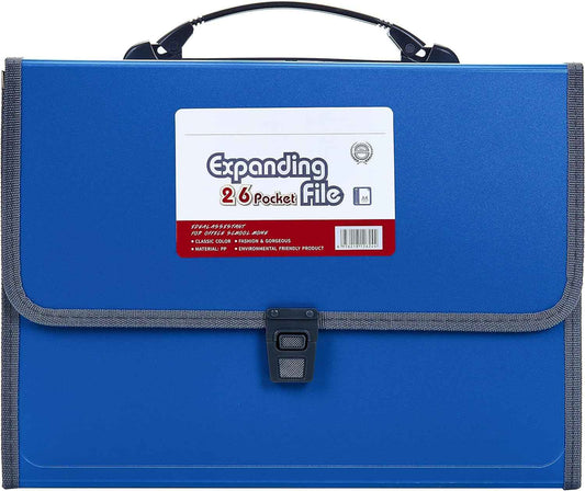 26 Pockets Expanding File Folder with Handle - Letter A4 Paper - TTpen