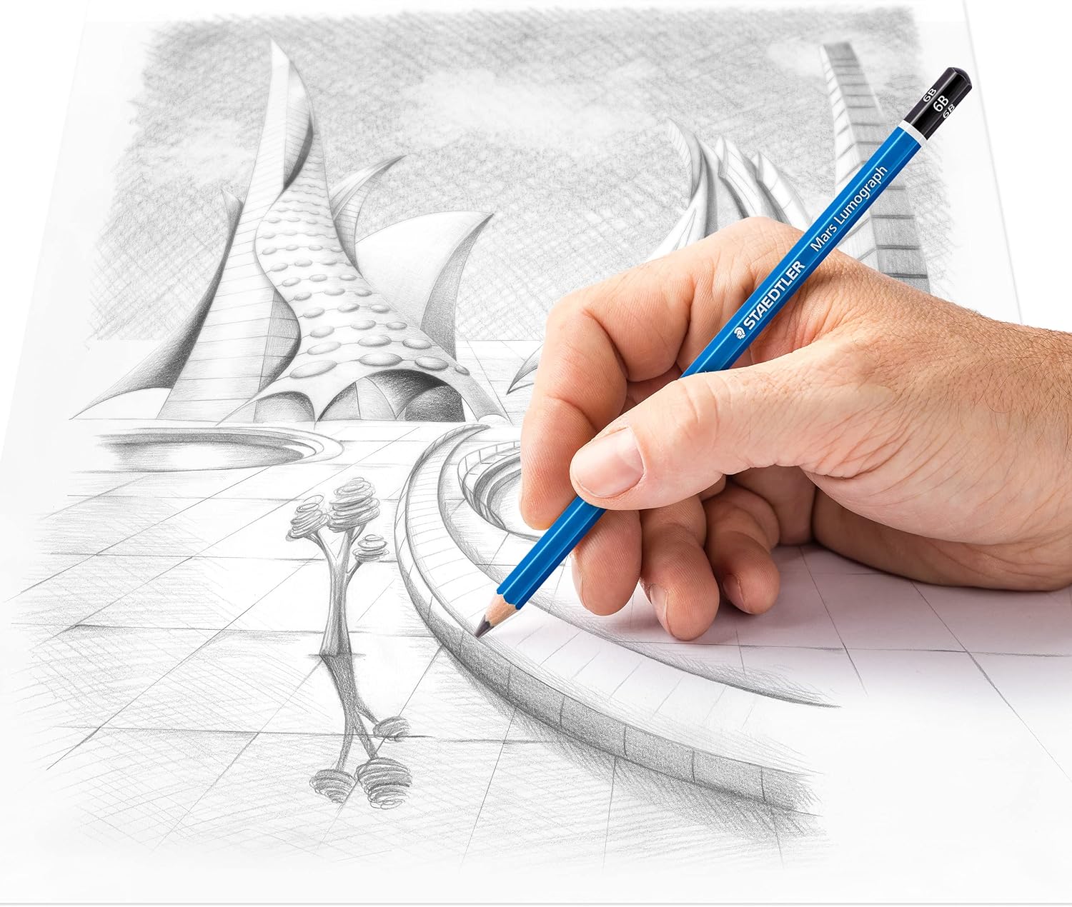 Staedtler 100 Mars Lumograph 6B Graphite Art Drawing Pencil,12 Pack