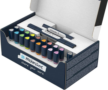 Schneider Twin Marker Paint-It 040 Brush & Round Tip 10 Colors(27 Pieces)