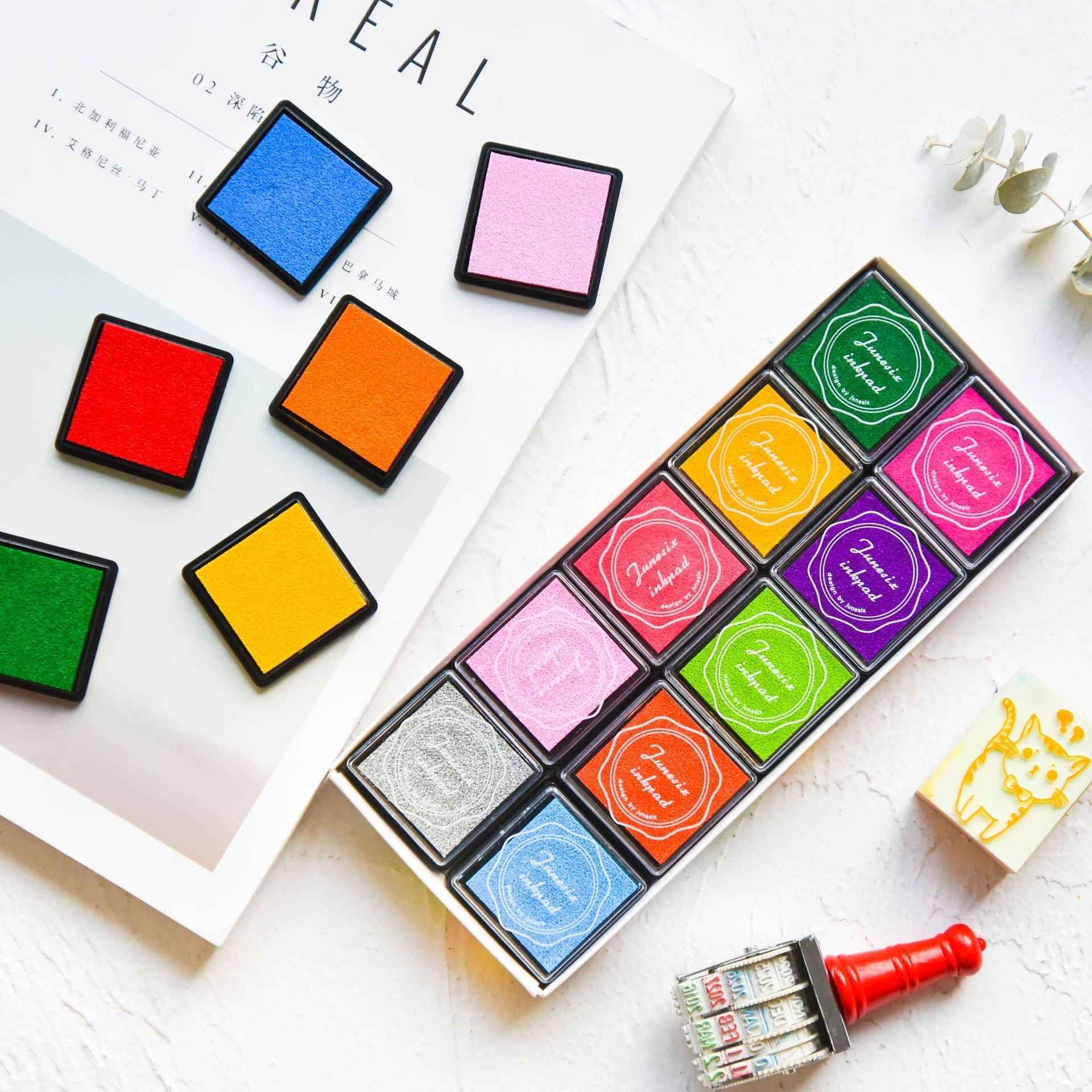 20 Color Craft Ink Pad for Paper,Wood,Fabric - TTpen