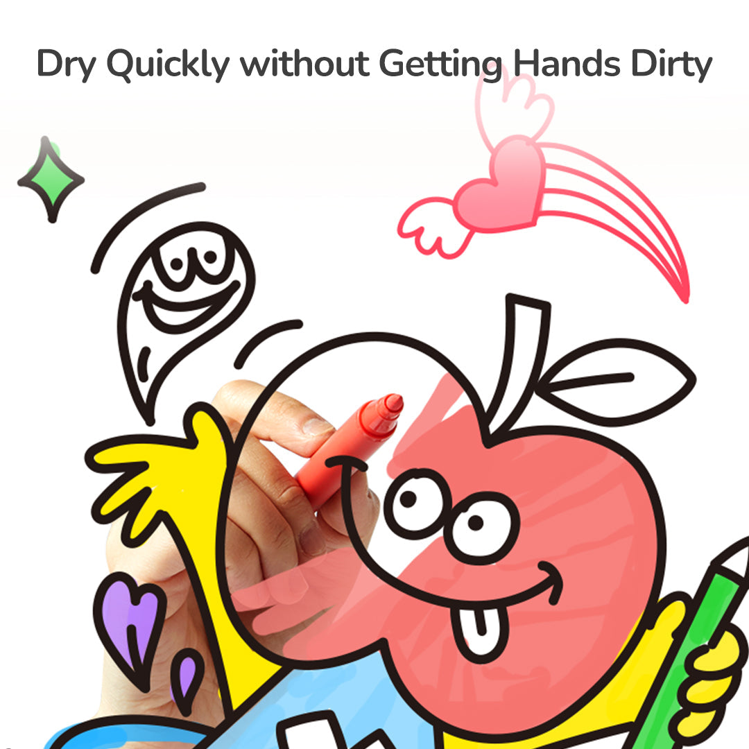 MiDeer 60-Color Acrylic Paint Markers Brush Tip with Stand-Up Pouch