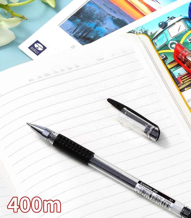 Comix A1 Gel Pens Black Red Ink,Fine Point (0.5mm),12 Count - TTpen