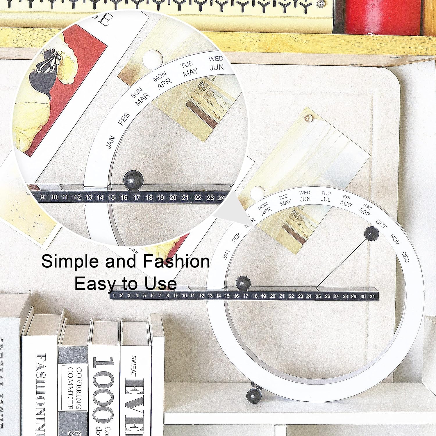 Desk 2024 Perpetual Calendar,Month Week Date Display