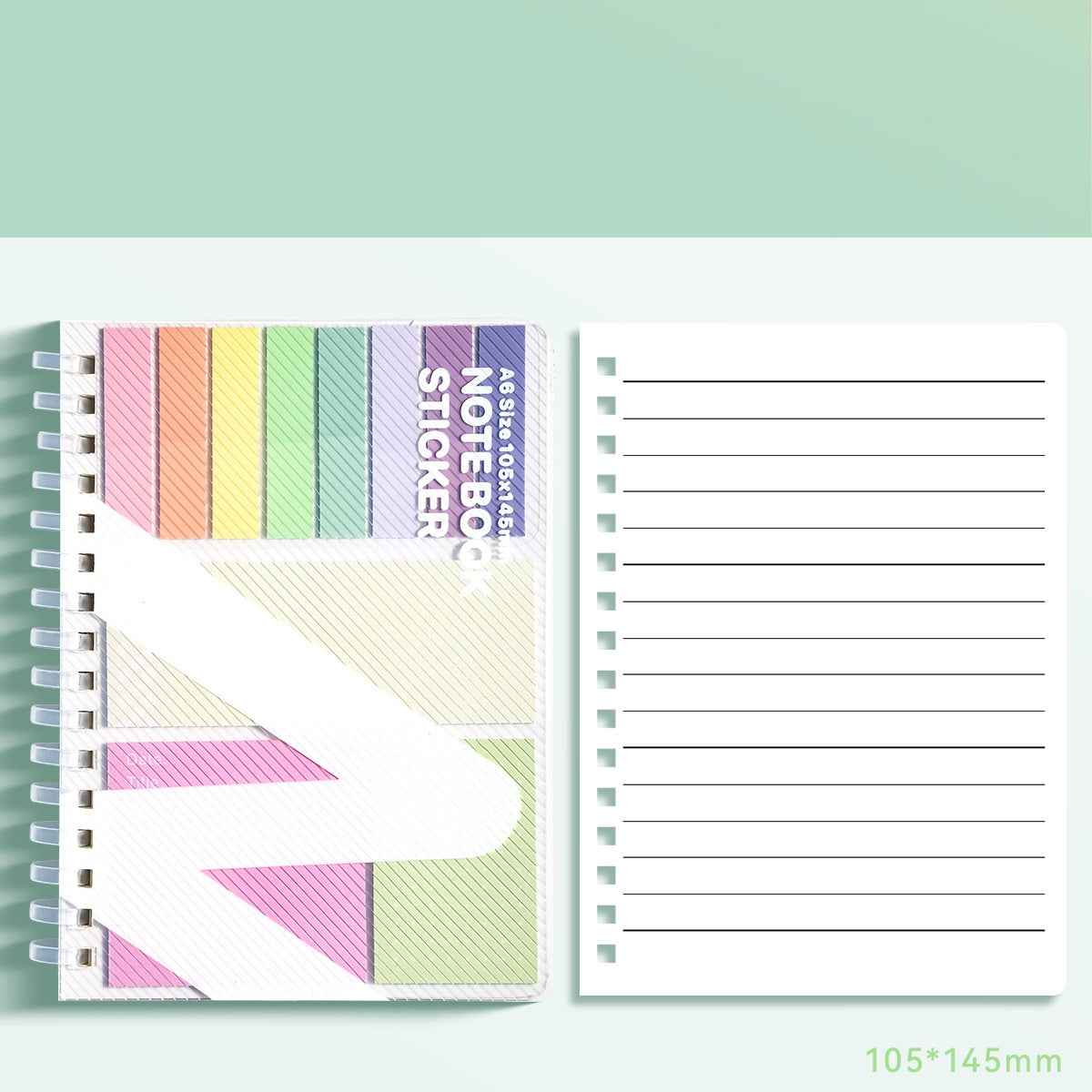 A6 Size Notebook with Sticker Notes 105x145mm