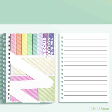 A6 Size Notebook with Sticker Notes 105x145mm