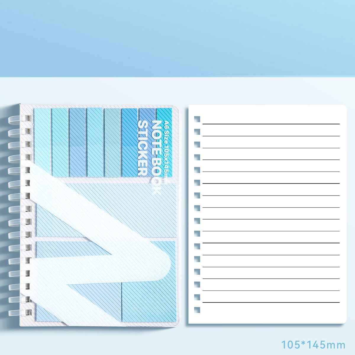 A6 Size Notebook with Sticker Notes 105x145mm