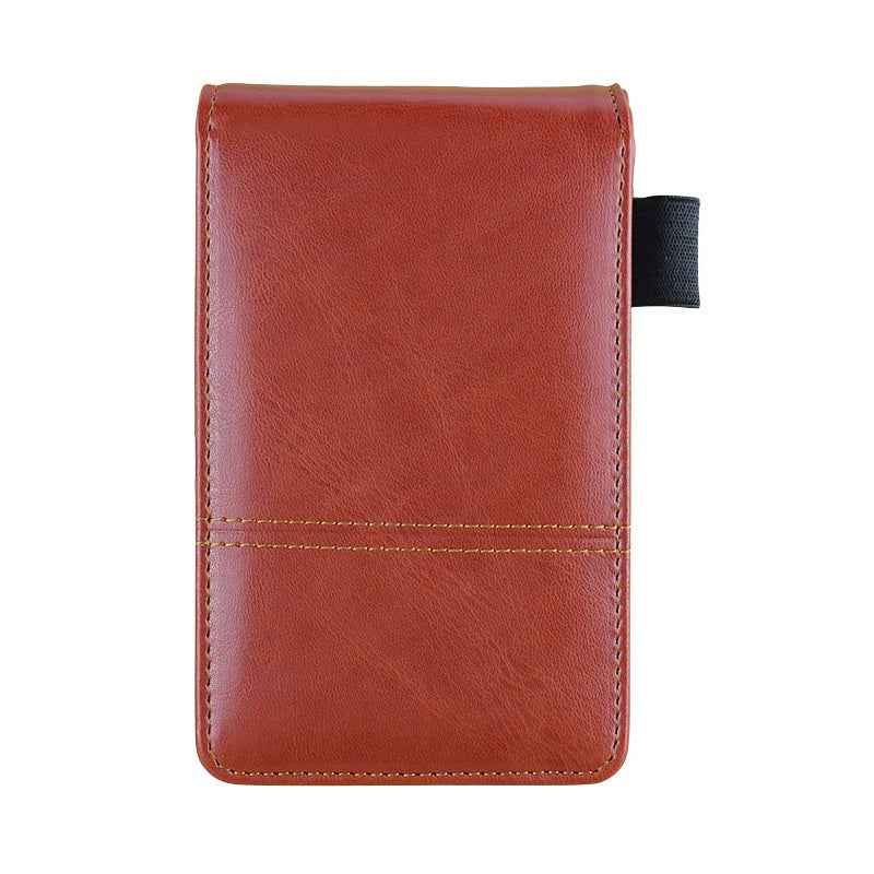 A7 Pocket PU Leather Mini Notepad with Calculator Ballpoint Pen Holder - TTpen