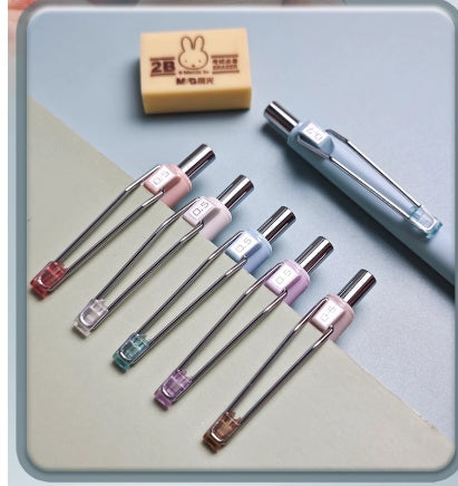 Kids Unbreakable Mechanical Pencil Kit – 5 Colors with Eraser Spare Leads