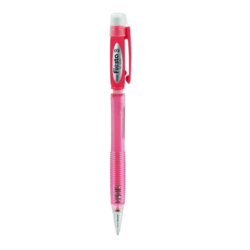 Pentel AX105 Fiesta Automatic Mechanical Pencil,0.5mm HB,5Pack Red