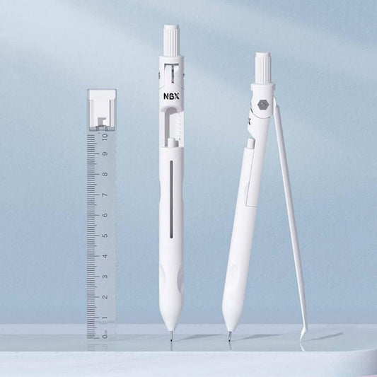 Multifunctional Professional Drawing Compass Pen Set WHITE
