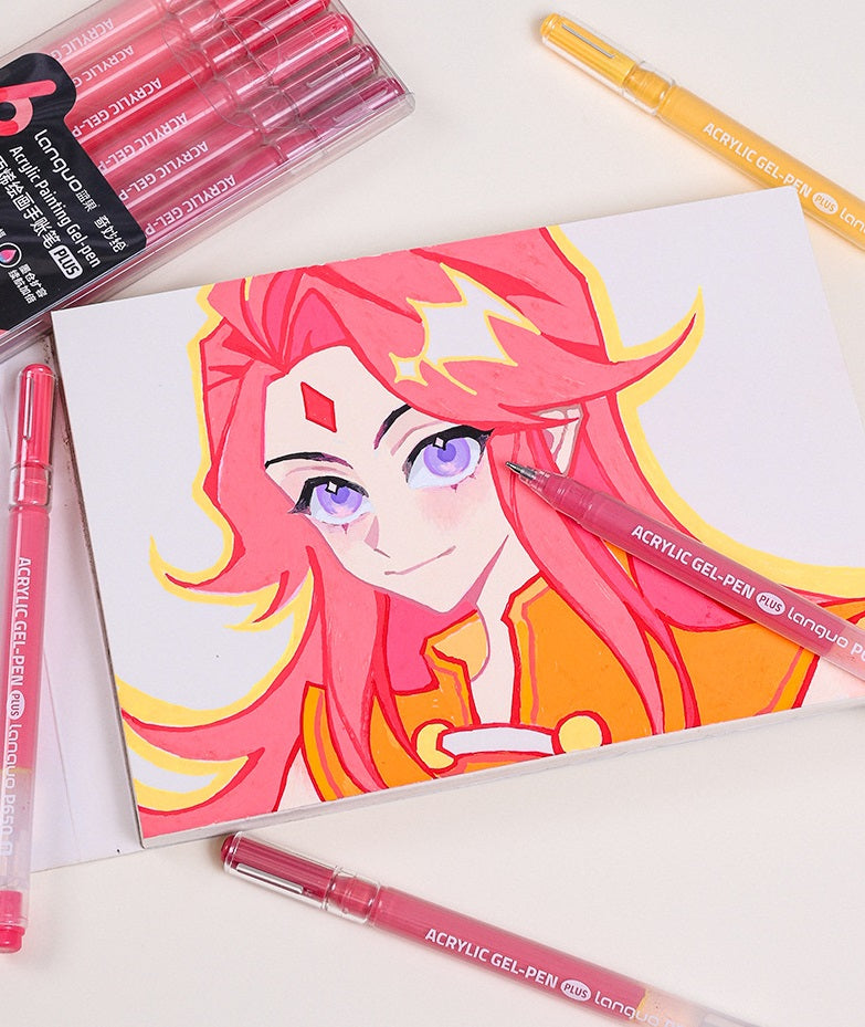 Languo Acrylic Gel Pens 1.0mm 36/54/72/90 Color Set for Art Journaling