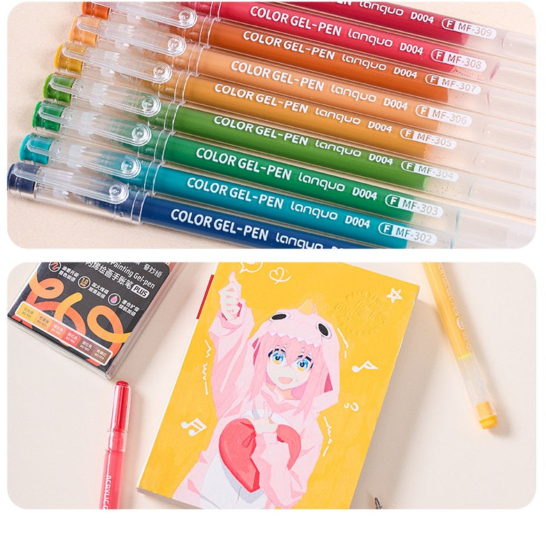 Languo Acrylic Gel Pens 1.0mm 36/54/72/90 Color Set for Art Journaling