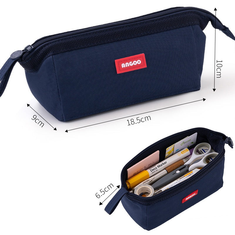 Angoo Canvas Pencil Case Stationery Organizer – Holds 40+ Pens