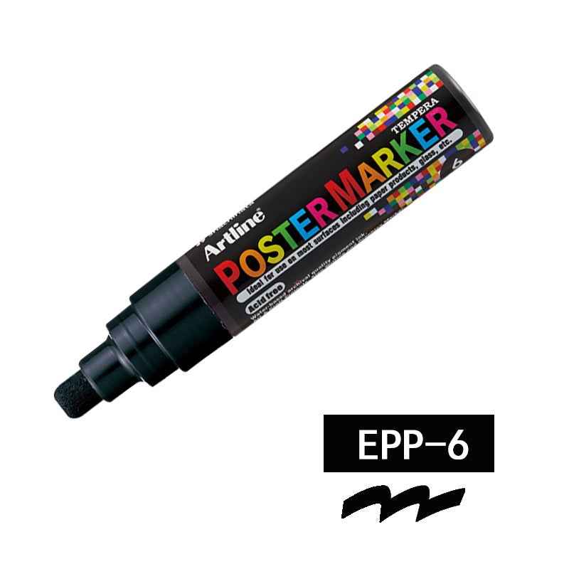 Artline EPP-6 Poster Markers | 6.0mm Bullet Tip | 2 Pack