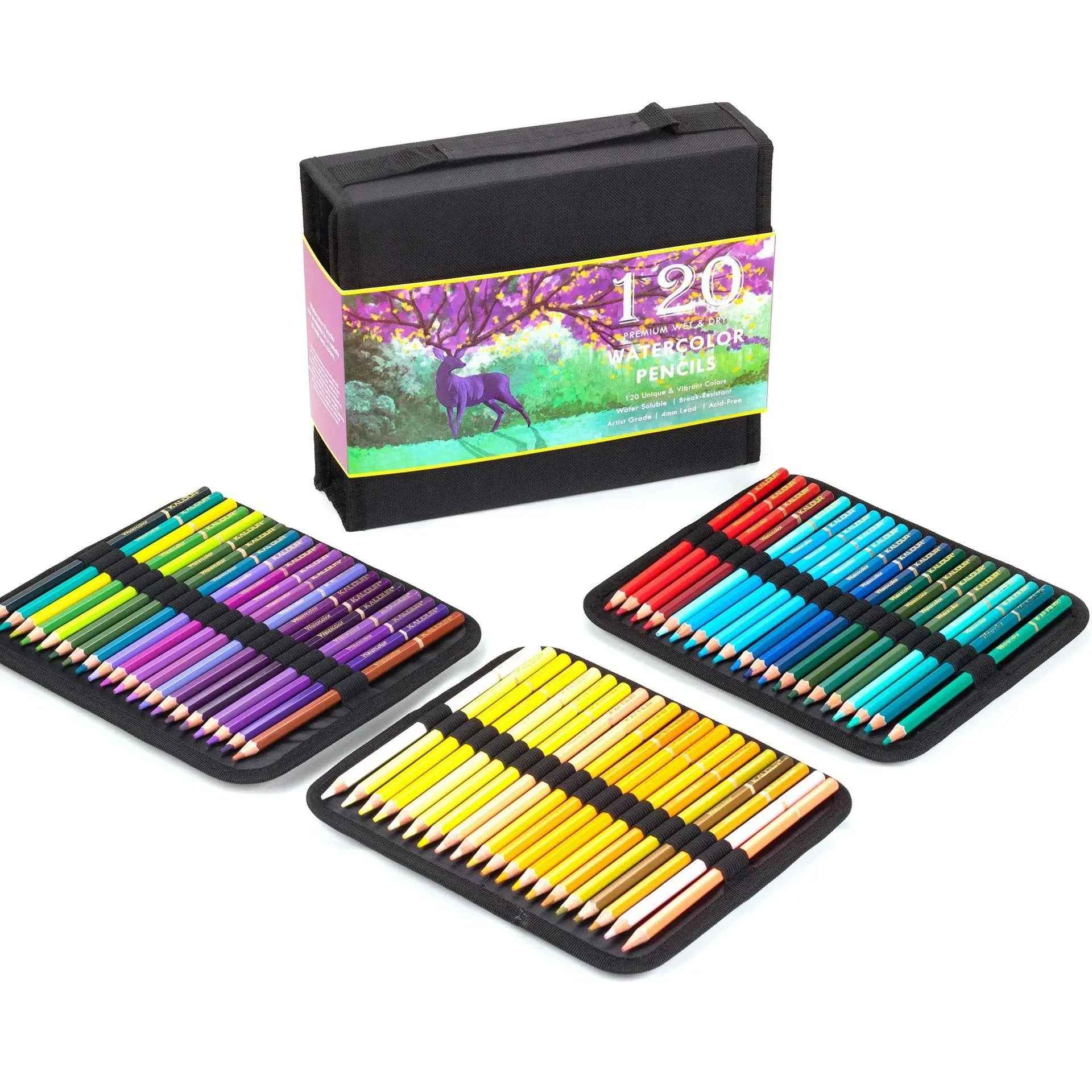 KALOUR 120 Watercolor Pencils Set with Carrying Case - TTpen