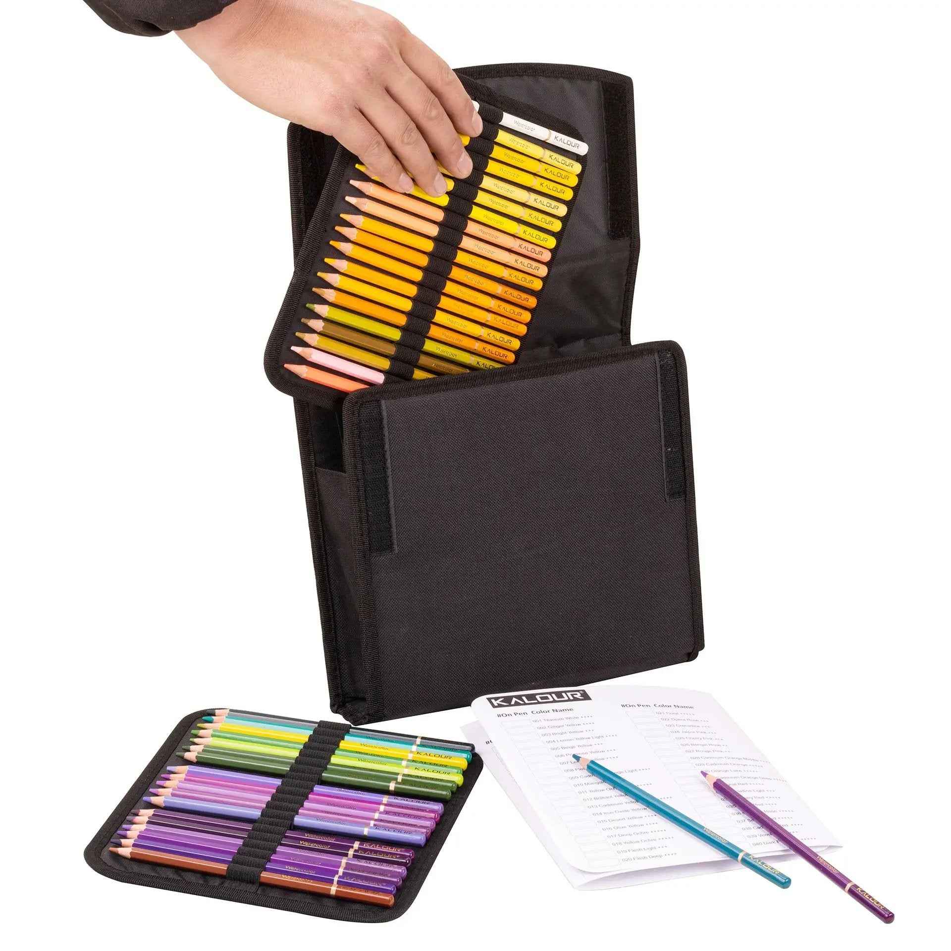 KALOUR 120 Watercolor Pencils Set with Carrying Case - TTpen