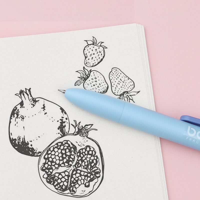 BOTH Fruit Color 0.5mm Click Gel Pens Mini Pocket 5-Pack