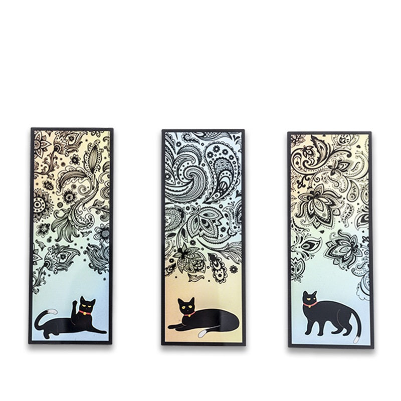 Black Cat PET Bookmark Set – 36 Elegant Page Markers