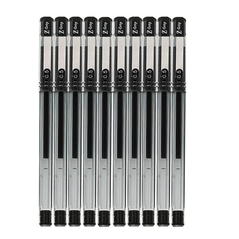 Zebra Z-Grip Stick Gel Ink Rollerball Pen,0.5mm,10 Pack 10 Black