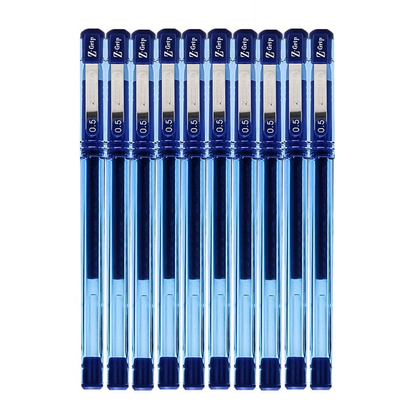 Zebra Z-Grip Stick Gel Ink Rollerball Pen,0.5mm,10 Pack 10 Blue