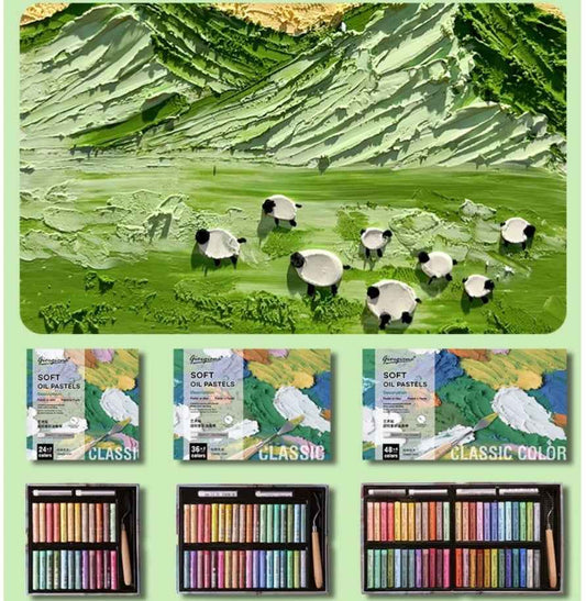 GIORGIONE Soft Oil Pastels for Artistis,24/36/48 Classic Color - TTpen