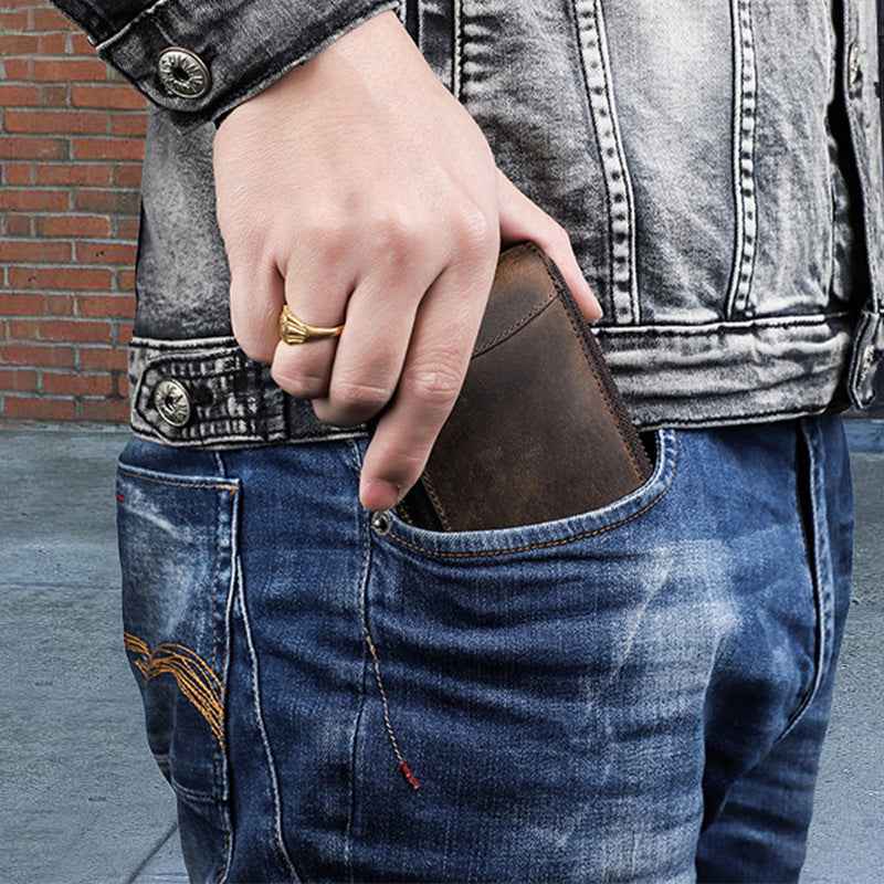 Leather Zippered Watch Case Pocket Watch Storage Holder - TTpen