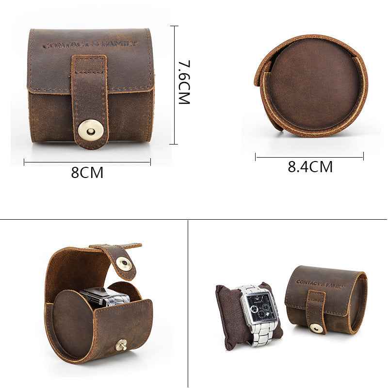 Leather Watch Roll Up Case Single - TTpen