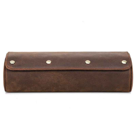 Leather Watch Roll Up Case 3 Slots Storage Box - TTpen