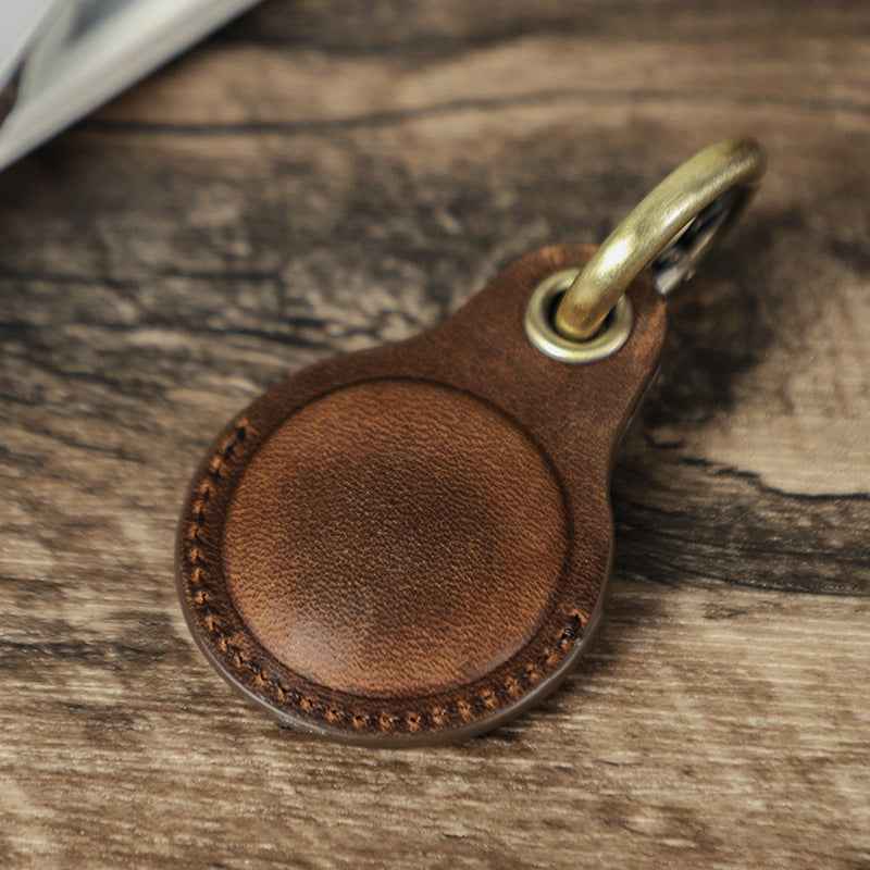 Leather Airtag Key Ring Protective Dog Collar Air Tag Case Holder - TTpen