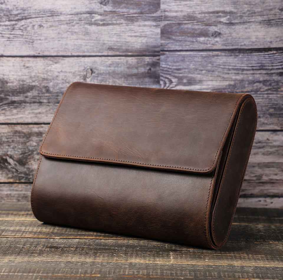 Leather Watch Roll Case 6 Slots Storage Box - TTpen