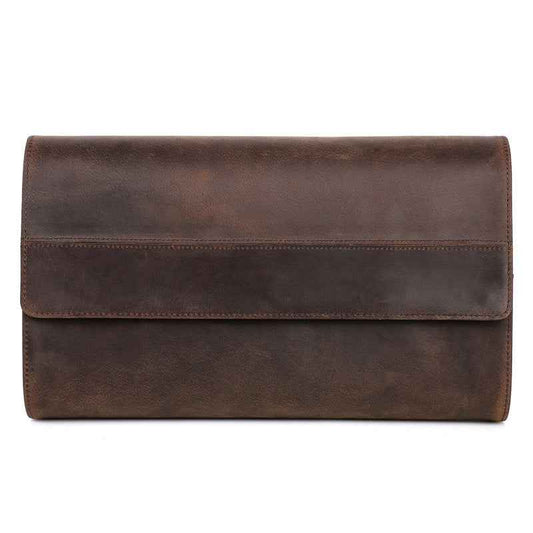 Leather 8 Watch Roll Storage Case for Travel Display - TTpen