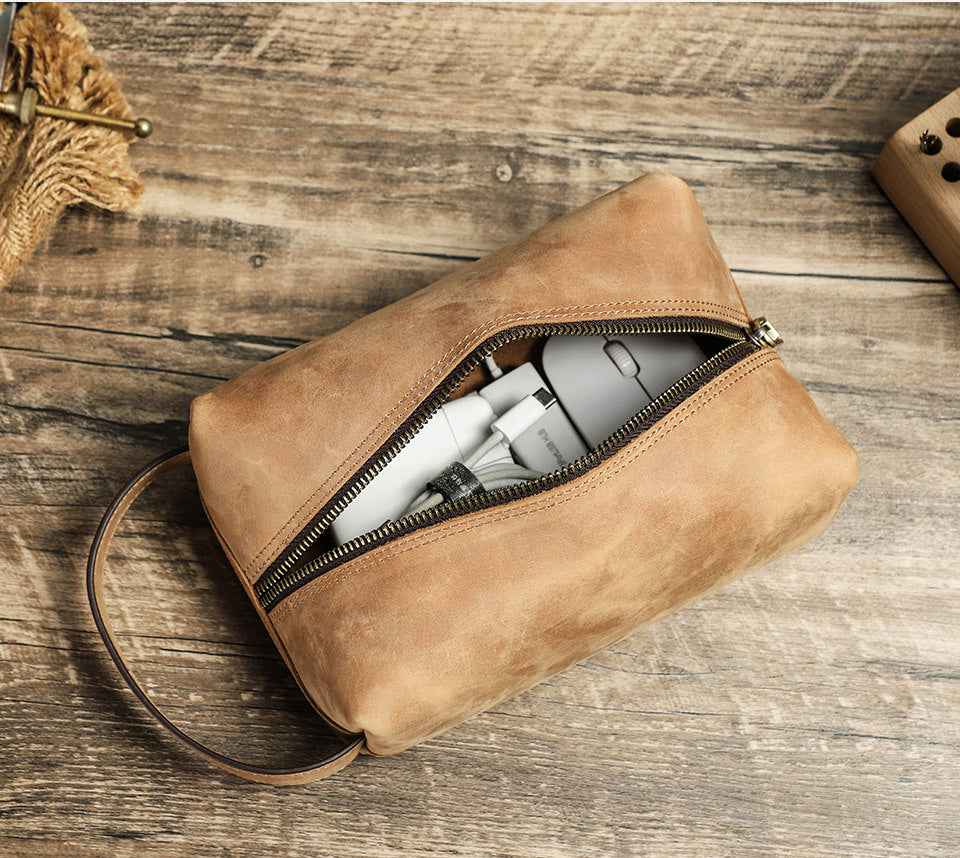 Leather Electronic Accessories Organizer Storage Bag Case - TTpen