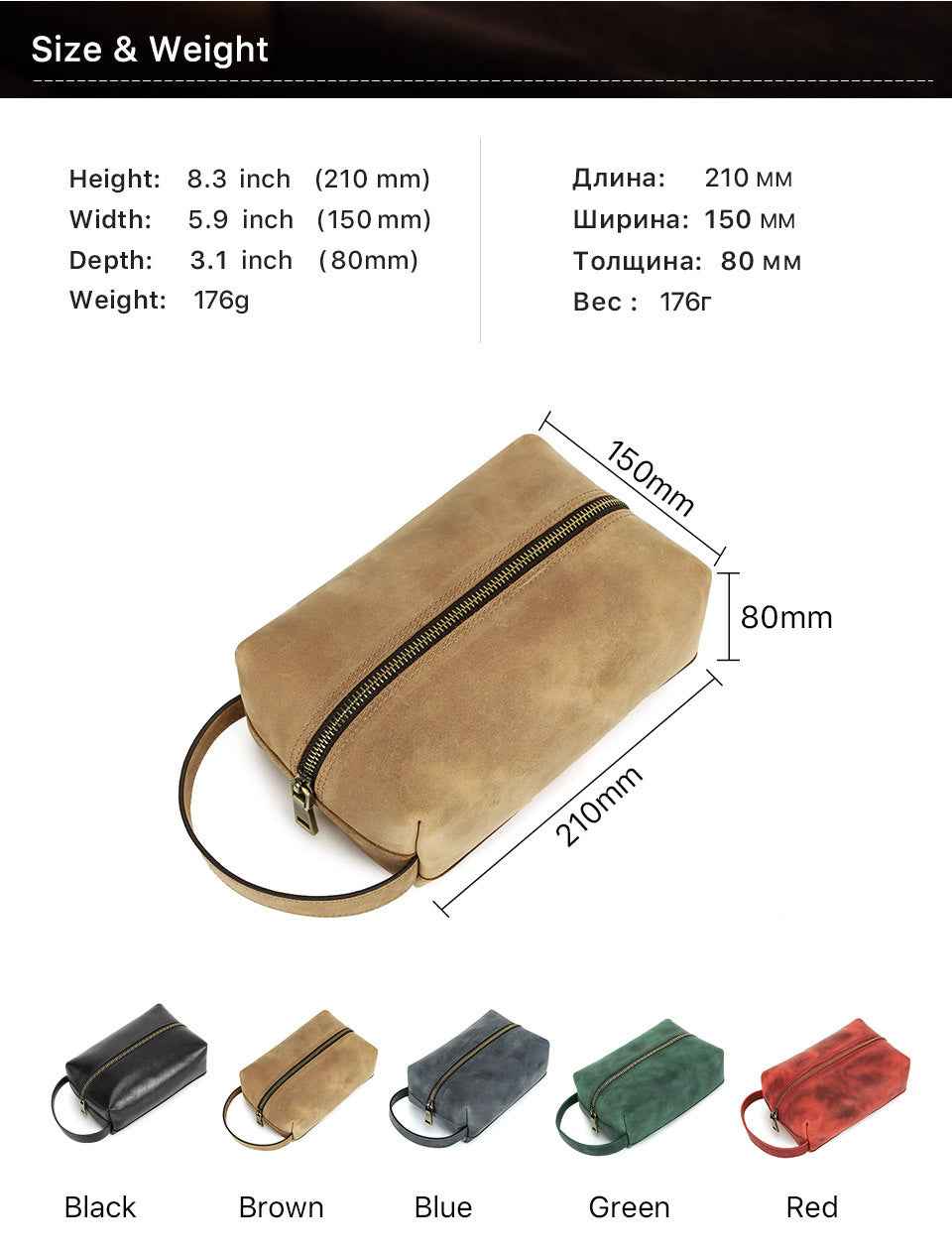 Leather Electronic Accessories Organizer Storage Bag Case - TTpen