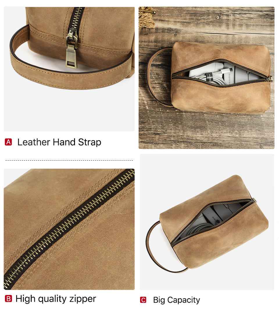 Leather Electronic Accessories Organizer Storage Bag Case - TTpen