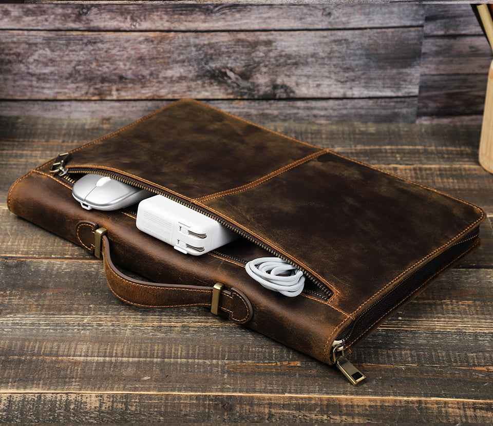 Leather Laptop Zipper Folio Case 13.3 inch for Macbook Pro Air - TTpen
