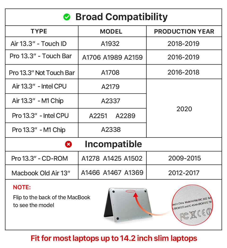 Leather Laptop Zipper Folio Case 13.3 inch for Macbook Pro Air - TTpen