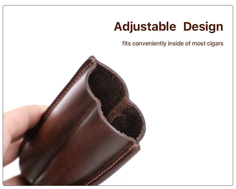 Leather Cigar Case Travel Humidor for 2 Cigars - TTpen