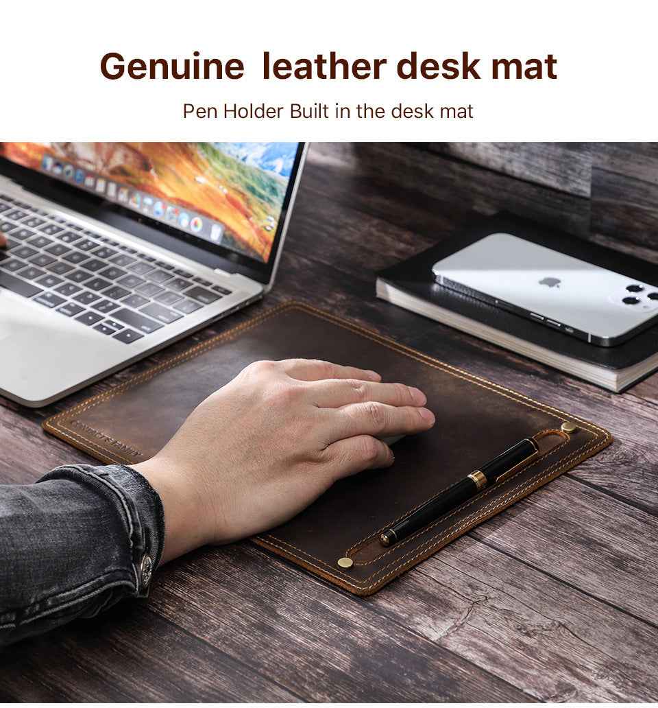 Leather Mouse Pad for Home or Office Desktop 28x23cm - TTpen