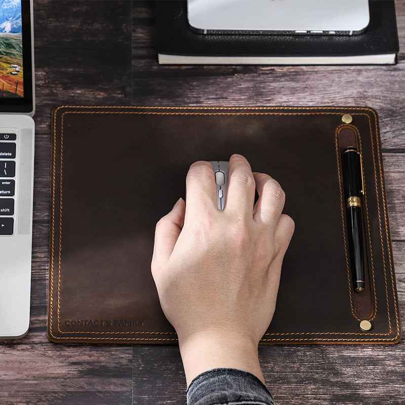 Leather Mouse Pad for Home or Office Desktop 28x23cm - TTpen