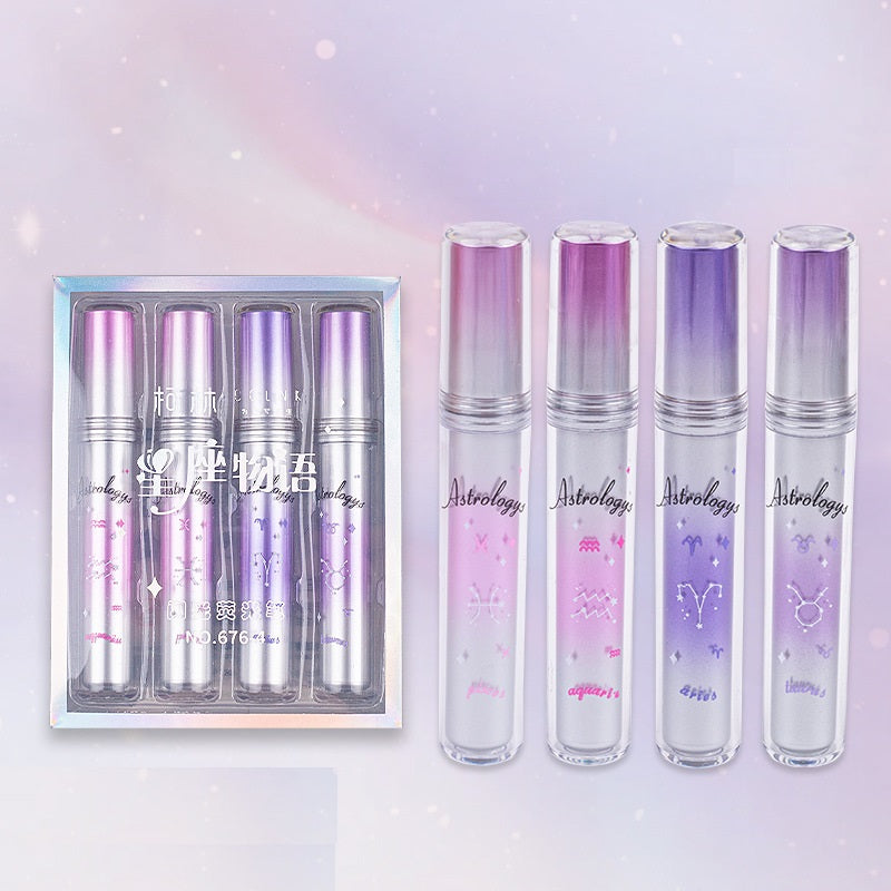 COLNK Zodiac Glitter Highlighters – 12-Color Set with 4mm Chisel Tip