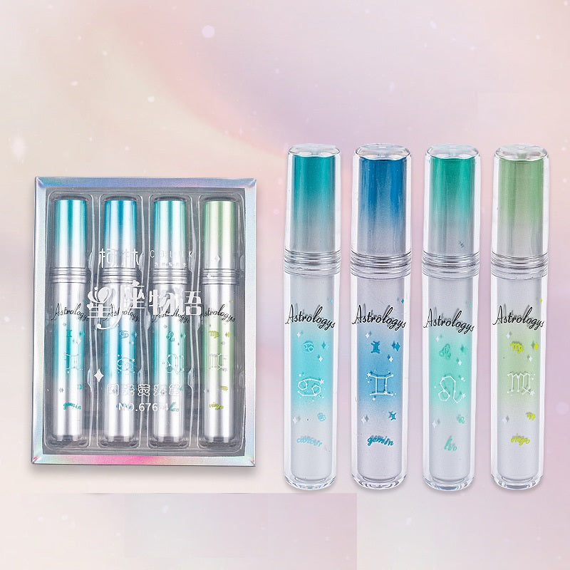 COLNK Zodiac Glitter Highlighters – 12-Color Set with 4mm Chisel Tip