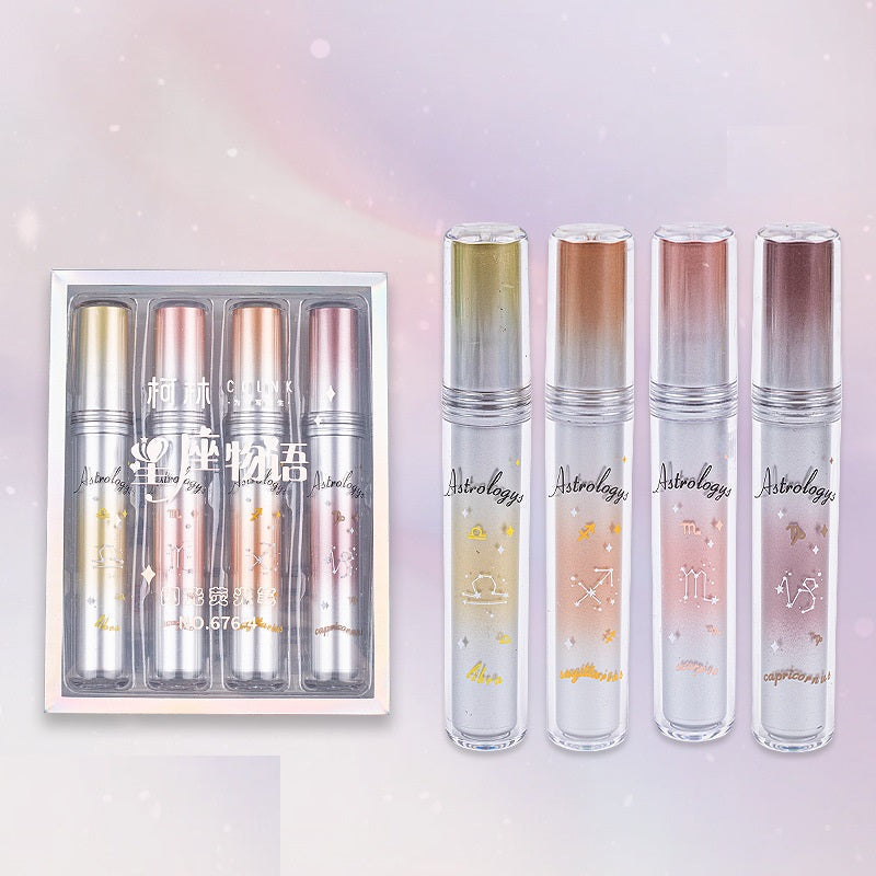 COLNK Zodiac Glitter Highlighters – 12-Color Set with 4mm Chisel Tip