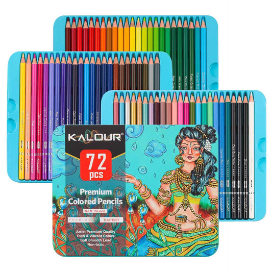 KALOUR 72 Premium Colored Pencils Set for Drawing Sketching Shading - TTpen