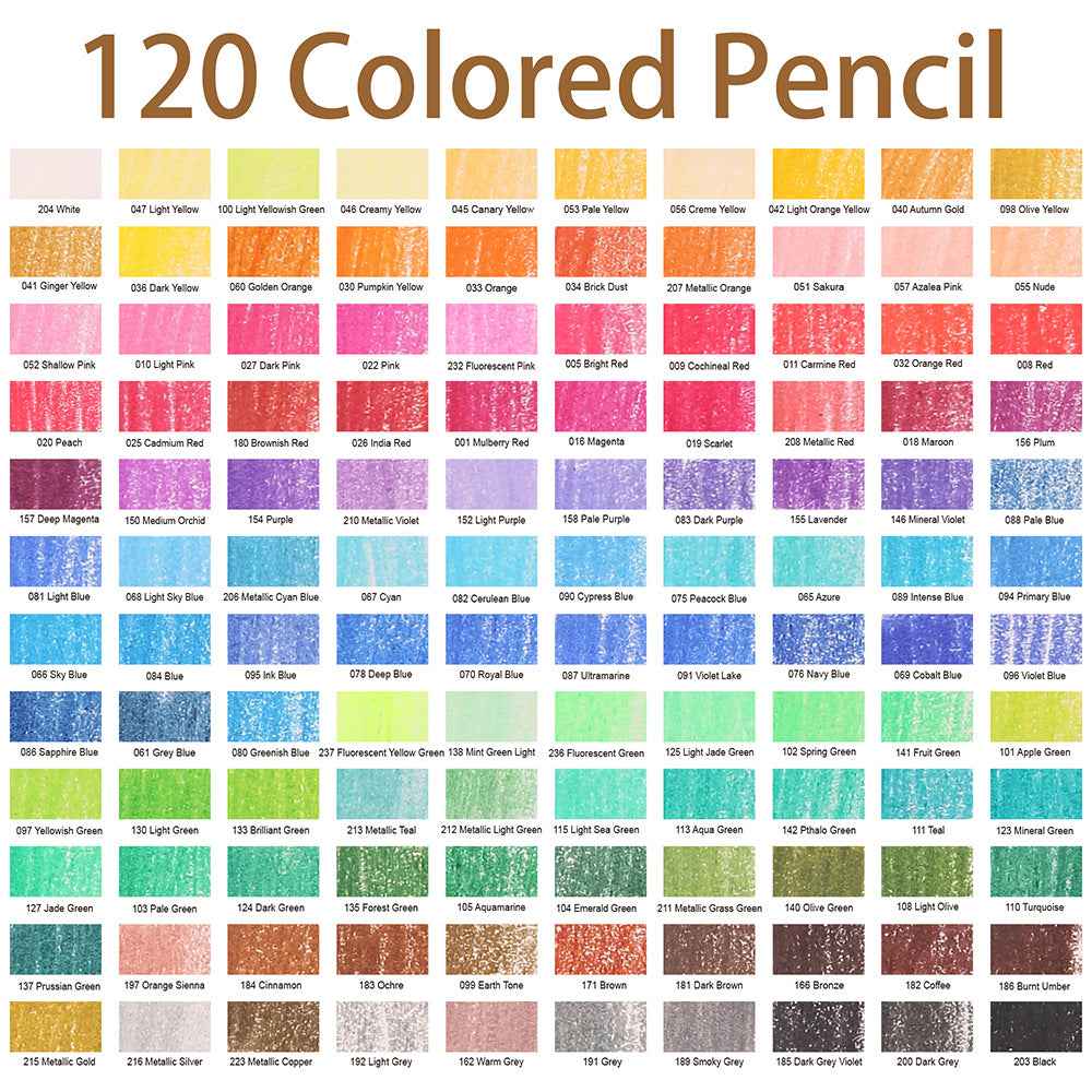 KALOUR 120 Professional Colored Drawing Pencils Set - TTpen