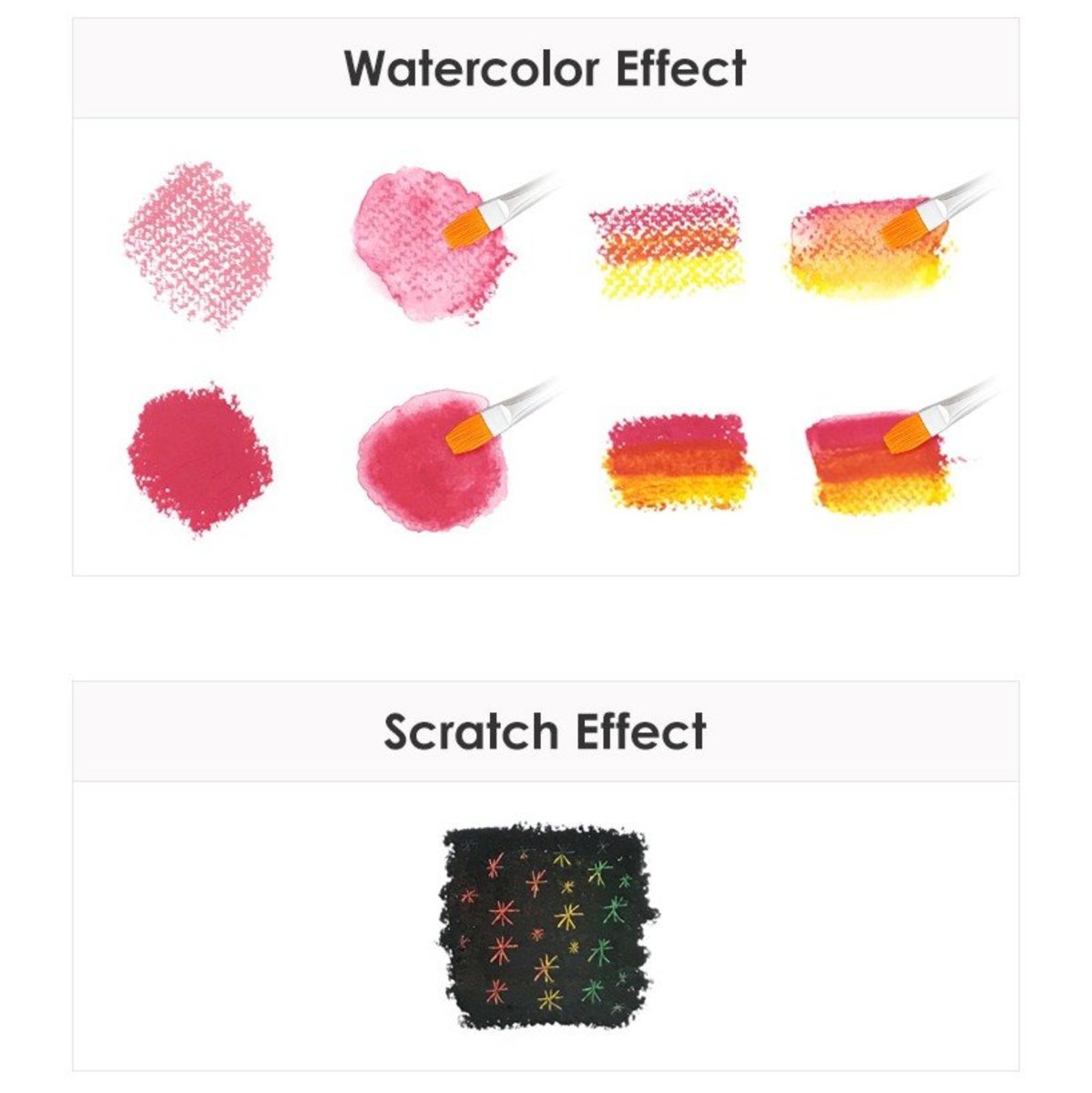 AMOS Silky Crayon Colorix 3in1 Crayon,Pastel,Watercolor Color Pen 24 Colors